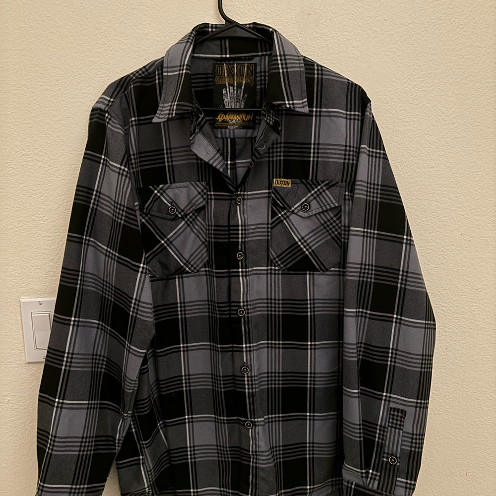 DIXXON Men’s Plaid Casual Button Down Shirt - Adamantium Edition